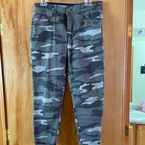 Grey camouflage pants